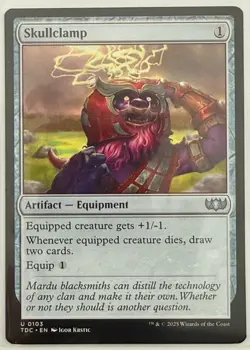 Skullclamp NM/MINT Tarkir Dragonstorm TDC Magic MTG - Image 1