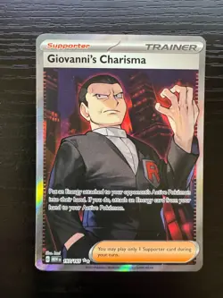 Pokemon Giovanni's Charisma Ultra Rare Full Art Holo SV151 197/165 - Image 1