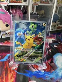 Pokemon Pikachu Full Art Promo Holo Scarlet & Violet 027 60 HP Card - Image 1