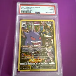 2022 POKEMON SWORD & SHIELD LOST ORIGIN #TG06 FULL ART/GENGAR PSA 9 - Image 1