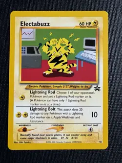 Pokemon Electabuzz Black Star Promo #46 WOTC Vintage - Image 1