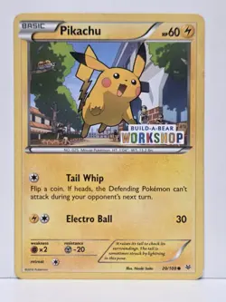 Pokemon Pikachu 2016 Build-A-Bear Workshop Promo 20/108 - Image 1