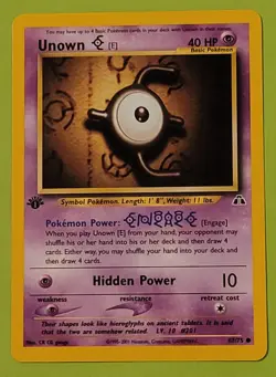 Unown [E] First Edition 67/75 Neo Discovery Pokemon - Image 1