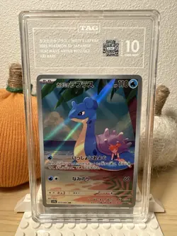 Pokemon TCG Misty's Lapras Art Rare, Graded TAG 10 “Gem Mint” - Image 1