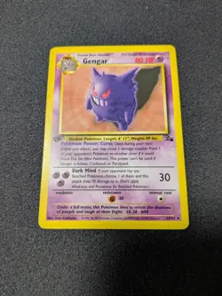 Gengar 20/62 Rare Fossil 1st Edition Pokemon WOTC Non-Holo LP/NM - Image 1