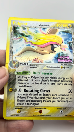Pokemon TCG 2006 Pidgeot EX Holon Phantoms Reverse Holo STAMPED 14/110 - Image 2