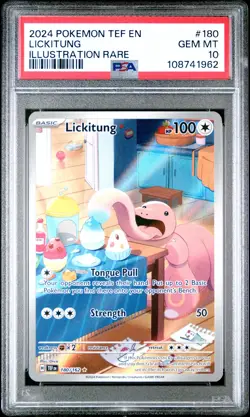 2024 POKEMON TEF EN-TEMPORAL FORCES ILLUSTRATION RARE #180 LICKITUNG PSA 10 - Image 1