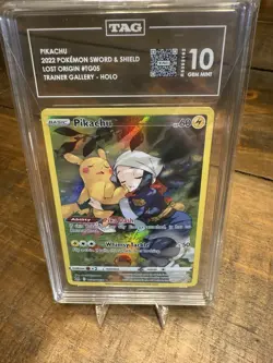 TAG 10 PIKACHU #TG05 Full Art - 2022 POKEMON SWSH LOST ORIGIN TG05/TG30 - Image 1