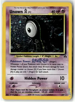 Unown [A] ⭐ 14/75 Holo Rare Neo Discovery 2001 Pokemon LP - Image 1