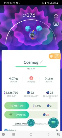 Pokemon Go Legendary Cosmog ( Normal ) - Image 1