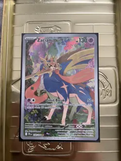 Pokemon TCG Zacian 100/094 Phantasmal Flames Illustration Rare Full Art NM/M - Image 1