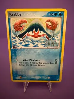 🔥 2006 Pokemon EX Crystal Guardians Krabby Reverse Holo #54/100 NM+ Raw 🔥 - Image 1