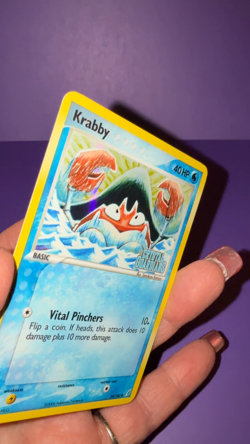 🔥 2006 Pokemon EX Crystal Guardians Krabby Reverse Holo #54/100 NM+ Raw 🔥 - Image 2
