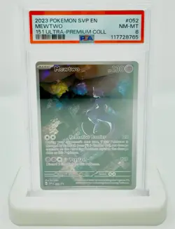 2023 POKEMON SVP EN MEWTWO 151 ULTRA-PREMIUM COLL #052 PSA 8 - Image 1