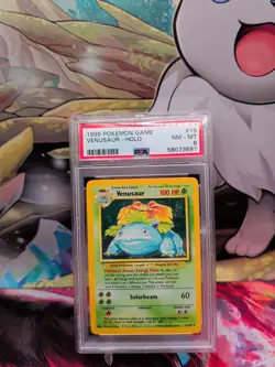 Pokemon 1999 Base Set Venusaur Holofoil #15 PSA 8 Wizards of the Coast - Image 2