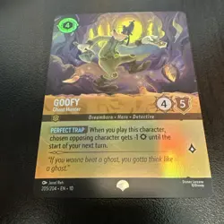 Disney Lorcana Goofy-Ghost Hunter 205/204 Full Art Foil Character English - Image 1