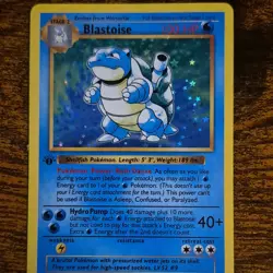 Blastoise 1st Edition Holo Base Set Stage 2 100 HP 2/102 Pokemon Card - Image 1