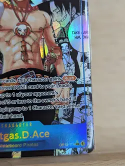 One Piece Card Carrying On His Will Portgas.D.Ace OP13-119 SEC Manga English! - Image 4