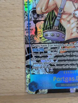 One Piece Card Carrying On His Will Portgas.D.Ace OP13-119 SEC Manga English! - Image 5