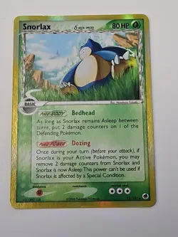 Pokemon TCG Snorlax 10/101 Delta Species Holo Card Rare 2006 LP/NR MINT - Image 1