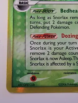 Pokemon TCG Snorlax 10/101 Delta Species Holo Card Rare 2006 LP/NR MINT - Image 2