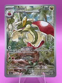 Pokemon TCG Flapple Full Art Holo Illustration Card 210/191 Surging Sparks - Image 1