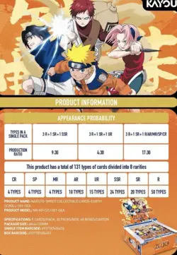 Kayou Naruto Smriti Collectible Cards Earth Scroll 001 Sea Series 1 English Box - Image 3
