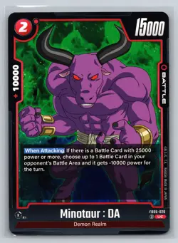 Dragon Ball Super Card Game Minotaur DA FB05-020 UC Fusion World Demon Realm - Image 1