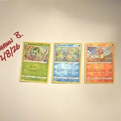 Nintendo Pokemon Bulbasaur Squirtle Charmander Pokemon GO Holo Card Lot - 3 Car… - Image 1