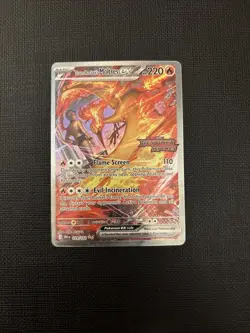 Pokemon TCG Team Rockets Moltres EX Card 229/182 Destined Rivals SIR - Image 1