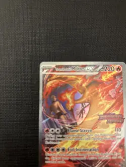Pokemon TCG Team Rockets Moltres EX Card 229/182 Destined Rivals SIR - Image 2