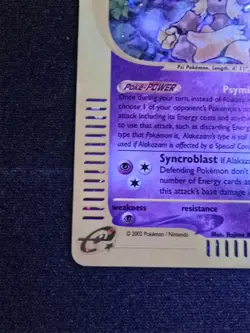 Alakazam Holo 1/165 Expedition Base Set Pokemon Card 2002 LP/NM - Image 4