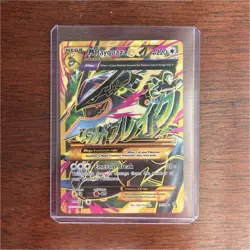 Pokemon M Rayquaza EX Ultra Rare Full Art Holo 98/98 XY Ancient Origins Card - Image 1