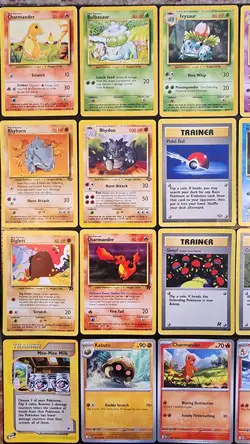 Pokemon Lot 50 Cards Base Jungle Fossil Base 2 Team Rocket Gym e Reader Vintage - Image 3