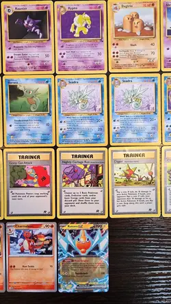 Pokemon Lot 50 Cards Base Jungle Fossil Base 2 Team Rocket Gym e Reader Vintage - Image 4