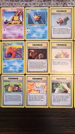 Pokemon Lot 50 Cards Base Jungle Fossil Base 2 Team Rocket Gym e Reader Vintage - Image 5