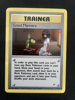 Good Manners 111/132 Gym Heroes Set Pokemon Card LP - Image 1