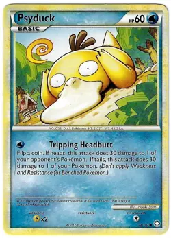 Psyduck 74/102 Common HGSS Triumphant Pokemon Near Mint - Image 1