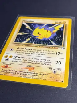 Pokemon '025 Pikachu 70/111 Neo Genesis Common Vintage GameFreak 2000 NM - Image 1