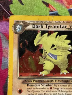 Dark Tyranitar 11/105 Neo Destiny [Rare/Holo] Vintage Pokemon- Damage HP - Image 3