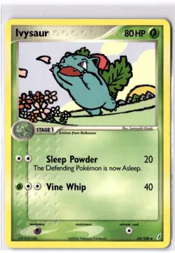 Pokemon TCG Ivysaur EX Crystal Guardians 34/100 Regular Uncommon Non Holo 2006 - Image 1
