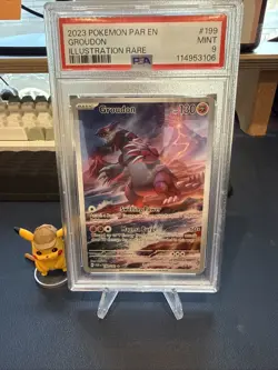 2023 Pokemon Groudon Paradox Rift Illustration Rare #199 PSA 9 - Image 1