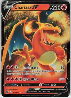 Pokemon Charizard V 017/172 SWSH09: Brilliant Stars Ultra Rare NM - Image 1