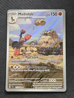 Mudsdale 175/162 S&V Temperal Forces Pokemon Illustration Rare Mint Condition - Image 1