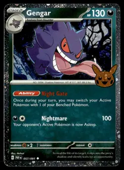 Gengar (Cosmos Holo) Rare Trick or Trade BOOster 2024 057/091 NM Pokemon TCG - Image 1