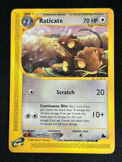 Pokemon Skyridge Raticate 89/144 NM - Image 1