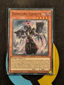 BPRO-EN019 Darklord Djehuty Super Rare 1st Edition YuGiOh - Image 1