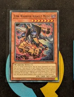 BPRO-EN007 Junk Warrior /Assault Mode Super Rare 1st Edition YuGiOh - Image 1