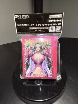 Bandai ONE PIECE Card Game Card Sleeves Boa Hancock Pink 70 Pack - Image 1
