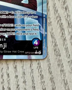 Sanji OP12-041 Alternate Art Leader One Piece Legacy of the Master NM - Image 5